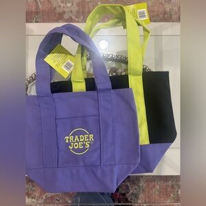Trader Joe's Purple and Black Tote Bags